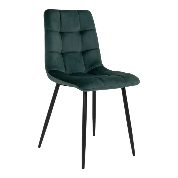 Middelfart Esszimmerstuhl velour, dunkelgrün.