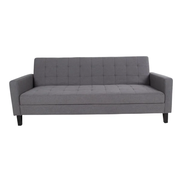 Mina Schlafsofa dunkelgrau, schwarze Beine.