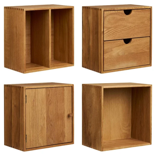 Mina Wandregal Set mit 4 Eiche.