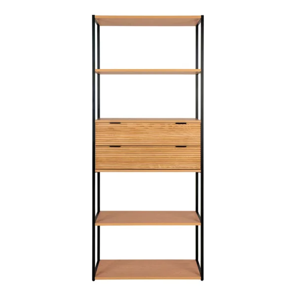 Minato Regal 2 Schubladen Esche furnier.