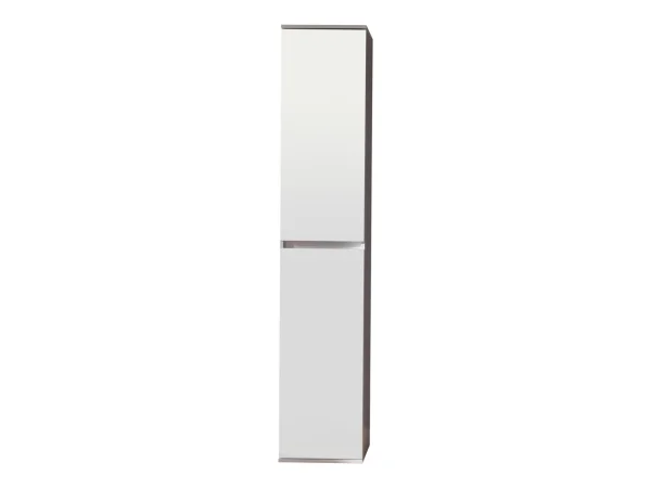 Minor Kleiderschrank 2 Türen, weiss, Spiegel.