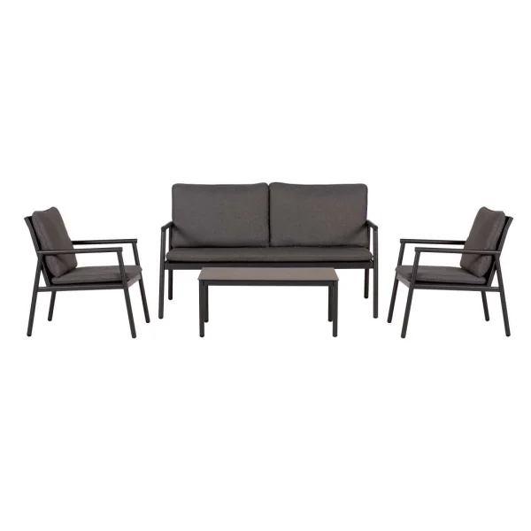 Miriam Sofasatz 4 Teile mit Kissen schwarz,grau.