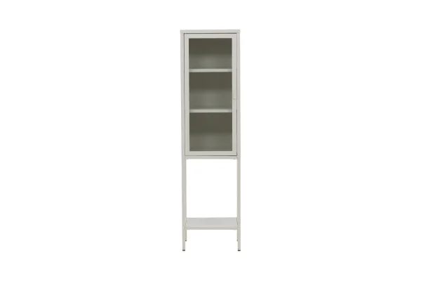 Misha Vitrinenschrank 1 Tür, 4 Ablagen, weiss.