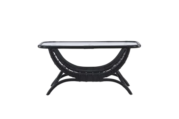 Moana Gartentisch Beistelltisch 60x96cm schwarz.