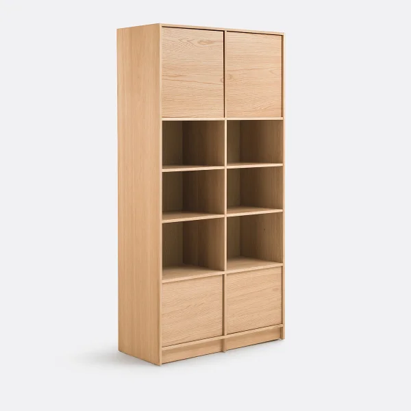 Modulares Bücherregal Aus Eiche, 4 Türen, Senssia
