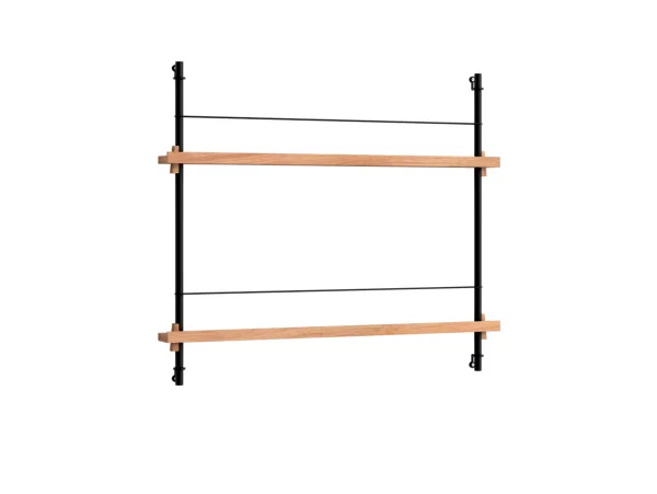 Moebe - Magazine Shelving 65 Regal Oak/Black