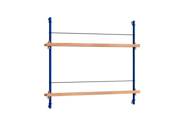 Moebe - Magazine Shelving 65 Regal Oak/Deep Blue