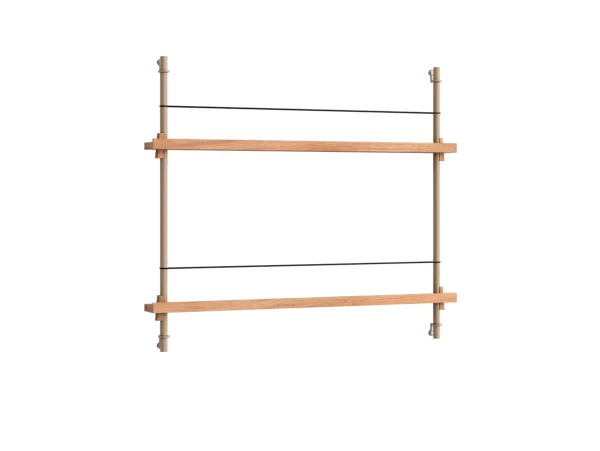 Moebe - Magazine Shelving 65 Regal Oak/Warm Grey