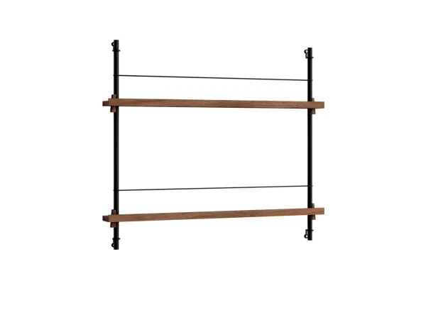 Moebe - Magazine Shelving 65 Regal Smoked Oak/Black