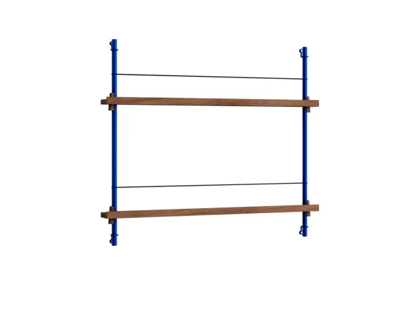 Moebe - Magazine Shelving 65 Regal Smoked Oak/Deep Blue