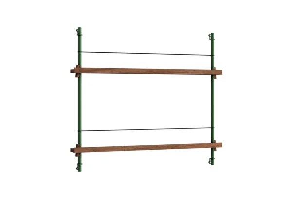Moebe - Magazine Shelving 65 Regal Smoked Oak/Pine Green