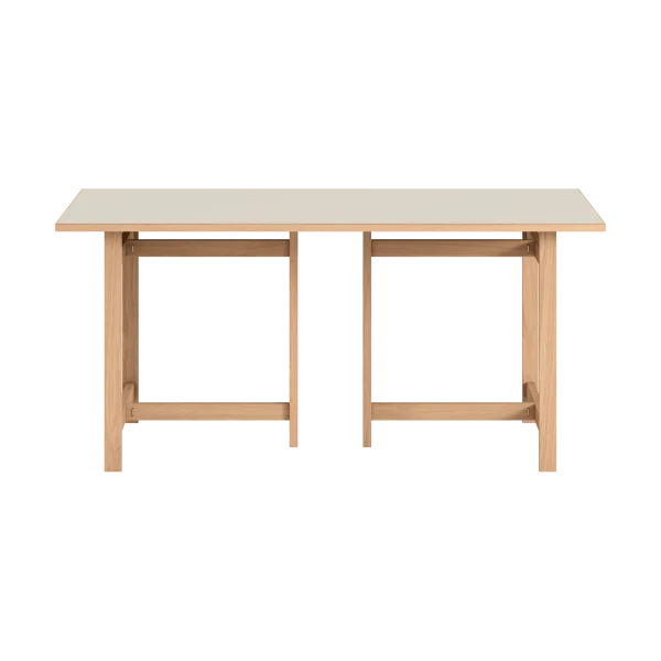 MOEBE Moebe rechteckiger Esstisch Light grey, 160x90 cm