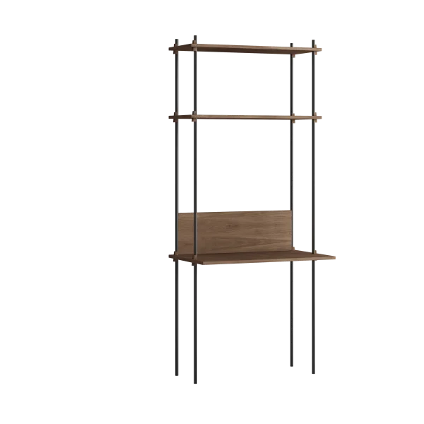MOEBE Moebe shelving system s.200.1.D Räuchereiche-schwarz