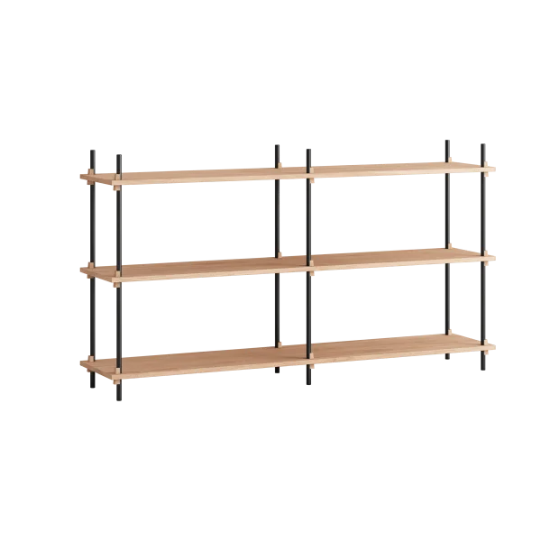 MOEBE Moebe shelving system s.85.2.B Eiche-schwarz