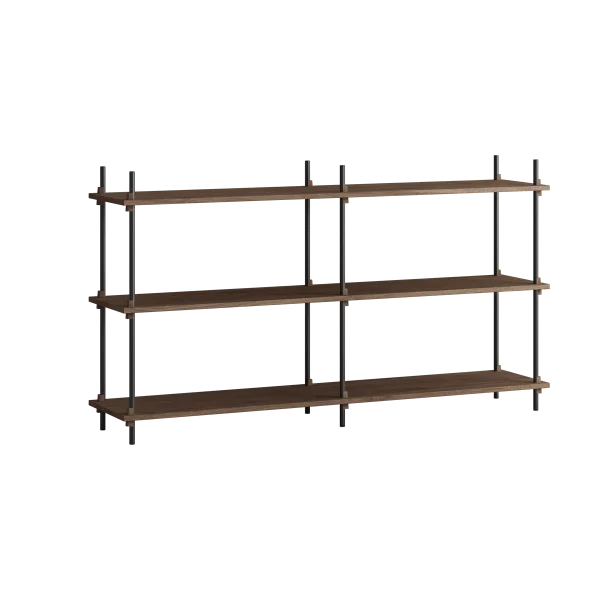 MOEBE Moebe shelving system s.85.2.B Räuchereiche-schwarz