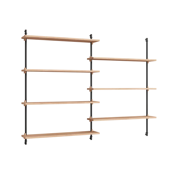 MOEBE Moebe wall shelving ws.115.2.B Eiche-schwarz