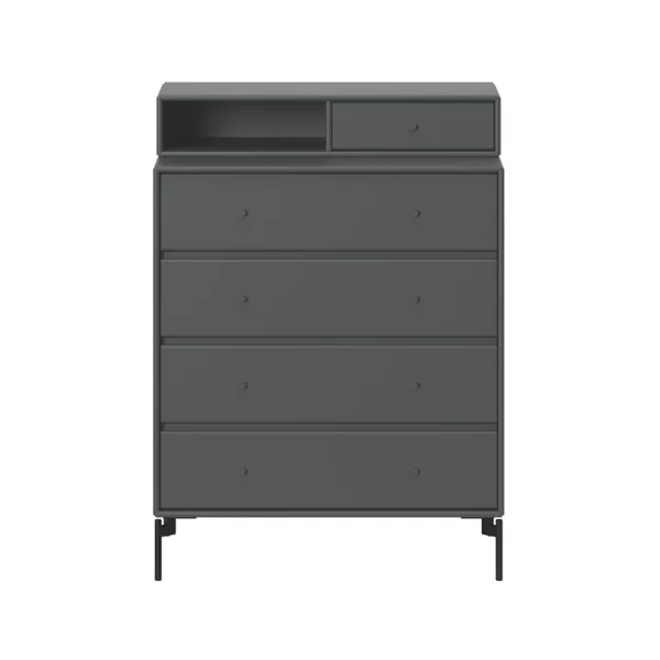 Montana Keep Kommode Anthracite 04-Beine schwarz lackiert