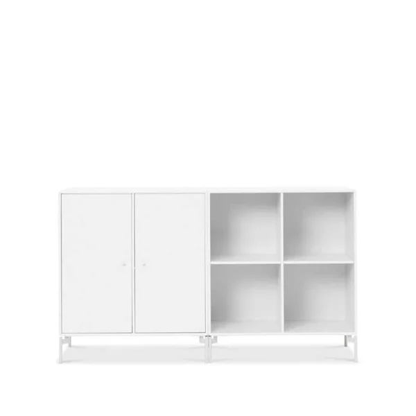 Montana Pair Sideboard New white 101, Beine weiß lackiert