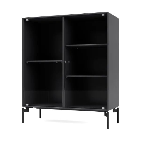 Montana Ripple II Vitrinenschrank 69,6x82,2x30 cm Anthracite-Beine black