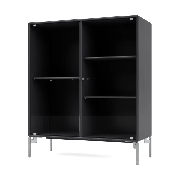 Montana Ripple II Vitrinenschrank 69,6x82,2x30 cm Anthracite-Beine chrome