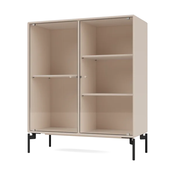 Montana Ripple II Vitrinenschrank 69,6x82,2x30 cm Clay-Beine black