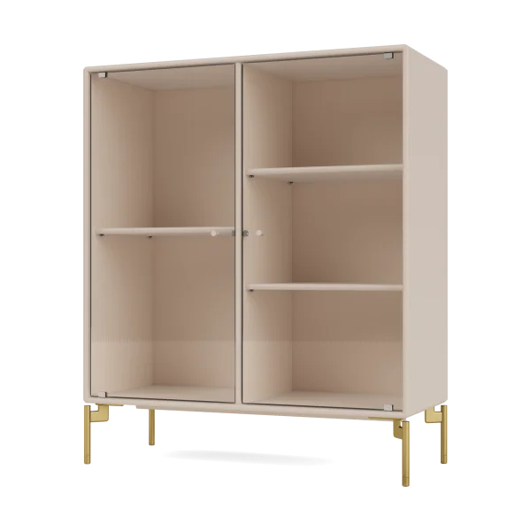 Montana Ripple II Vitrinenschrank 69,6x82,2x30 cm Clay-Beine brass