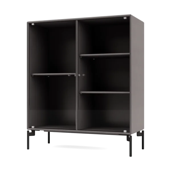 Montana Ripple II Vitrinenschrank 69,6x82,2x30 cm Coffee-Beine black
