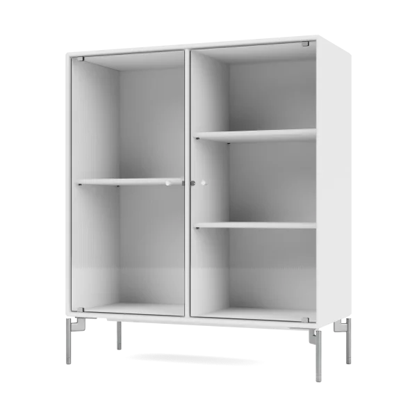 Montana Ripple II Vitrinenschrank 69,6x82,2x30 cm Snow-Beine chrome