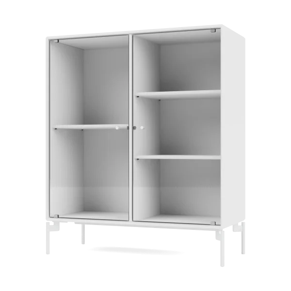 Montana Ripple II Vitrinenschrank 69,6x82,2x30 cm Snow-Beine snow