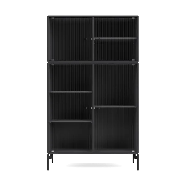 Montana Ripple III Vitrinenschrank 69,6x117,6x38 cm Anthracite-Beine black