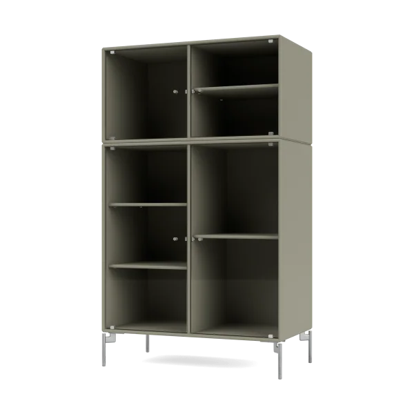 Montana Ripple III Vitrinenschrank 69,6x117,6x38 cm Fennel-Beine chrome