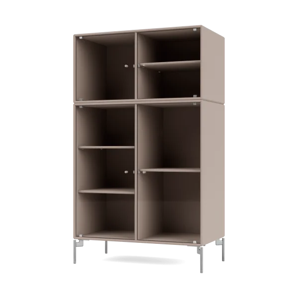 Montana Ripple III Vitrinenschrank 69,6x117,6x38 cm Mushroom-Beine chrome