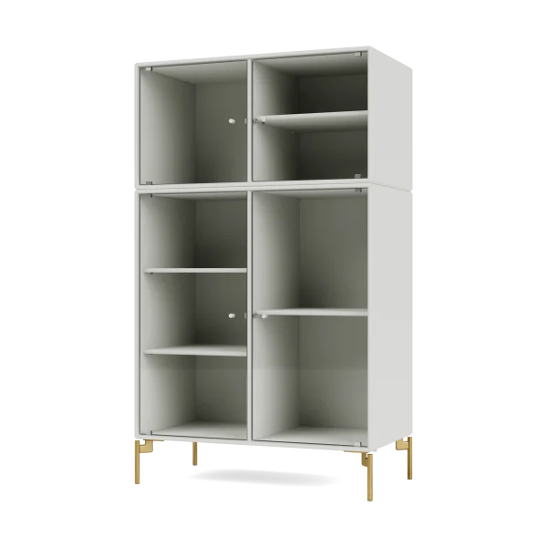 Montana Ripple III Vitrinenschrank 69,6x117,6x38 cm Nordic-Beine brass