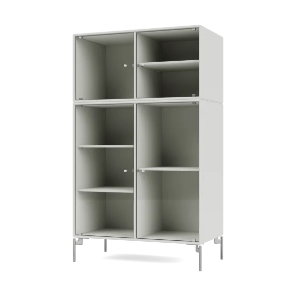 Montana Ripple III Vitrinenschrank 69,6x117,6x38 cm Nordic-Beine chrome