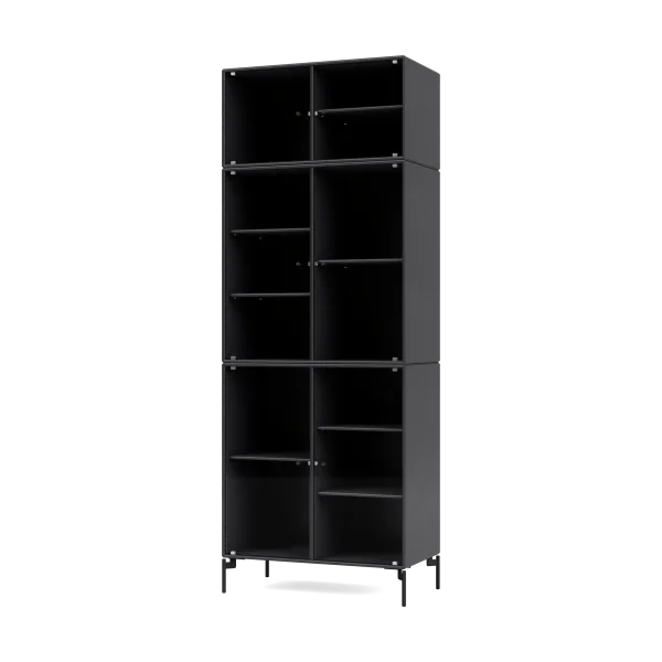 Montana Ripple IV Vitrinenschrank 69,6x187,2x38 cm Anthracite-Beine black