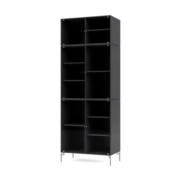 Montana Ripple IV Vitrinenschrank 69,6x187,2x38 cm Anthracite-Beine chrome
