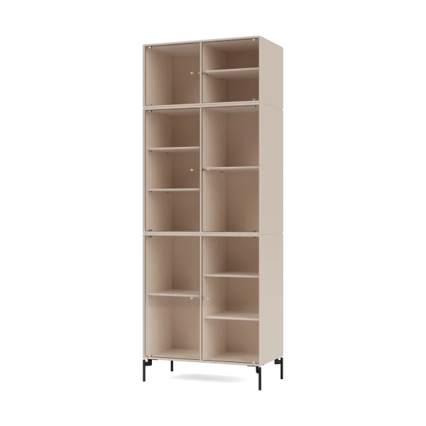 Montana Ripple IV Vitrinenschrank 69,6x187,2x38 cm Clay-Beine black