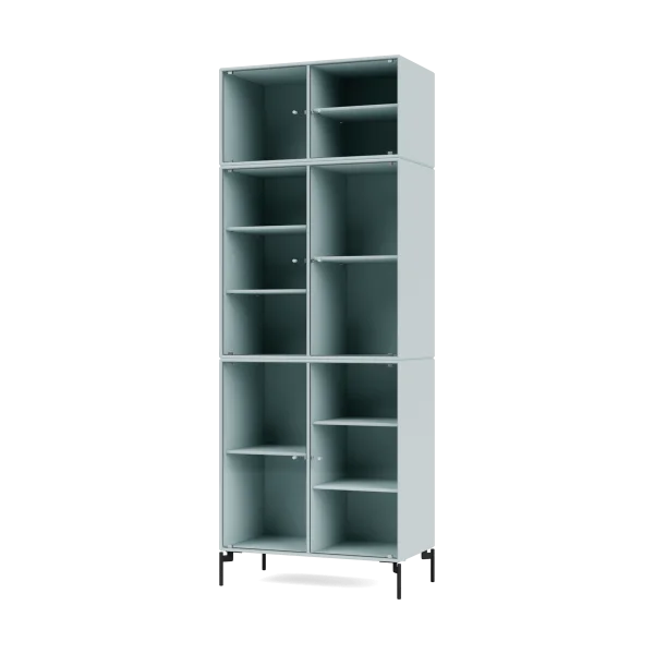 Montana Ripple IV Vitrinenschrank 69,6x187,2x38 cm Flint-Beine black