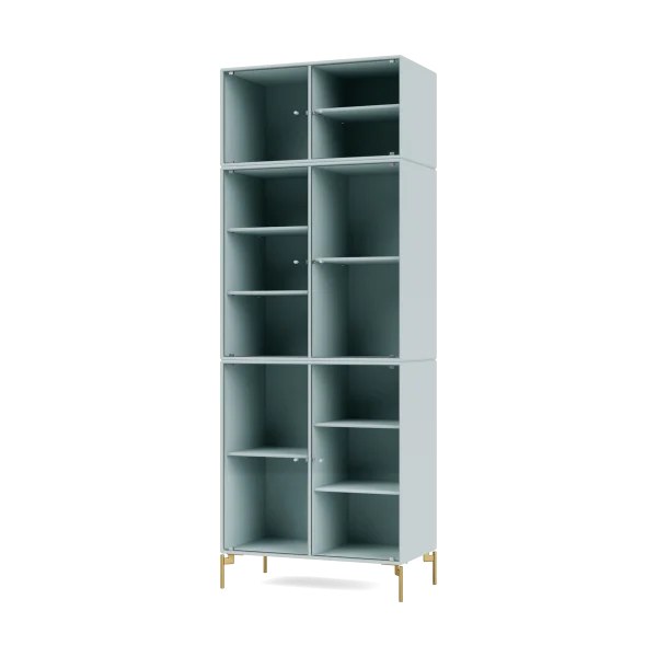 Montana Ripple IV Vitrinenschrank 69,6x187,2x38 cm Flint-Beine brass