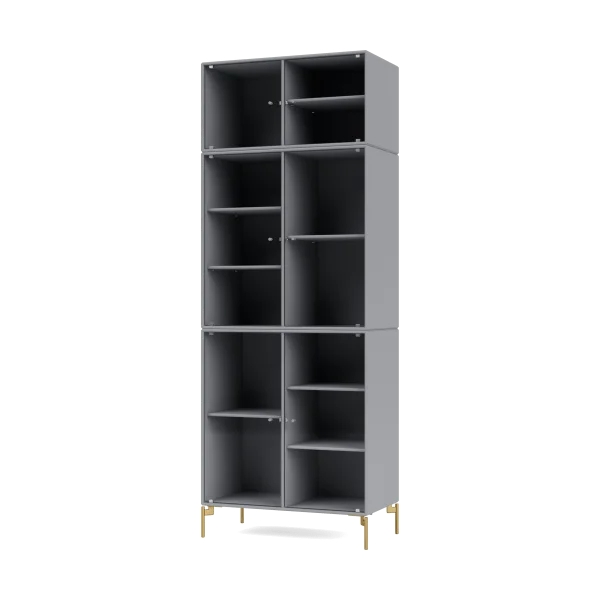 Montana Ripple IV Vitrinenschrank 69,6x187,2x38 cm Graphic-Beine brass