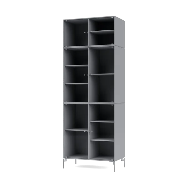 Montana Ripple IV Vitrinenschrank 69,6x187,2x38 cm Graphic-Beine chrome
