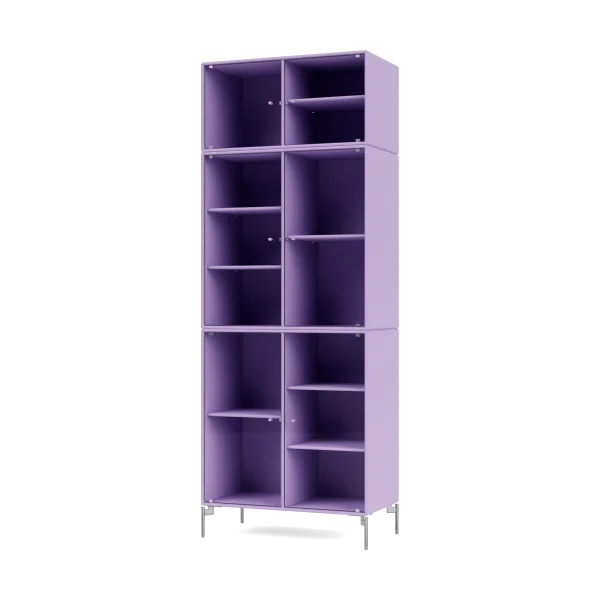 Montana Ripple IV Vitrinenschrank 69,6x187,2x38 cm Iris-Beine chrome
