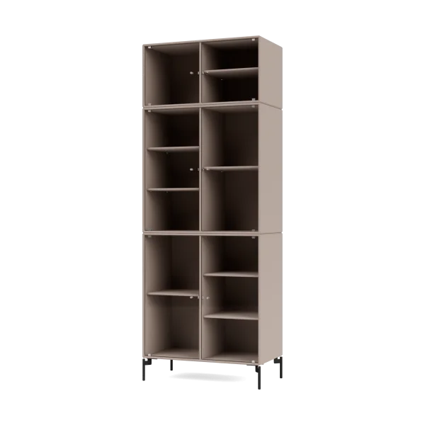 Montana Ripple IV Vitrinenschrank 69,6x187,2x38 cm Mushroom-Beine black