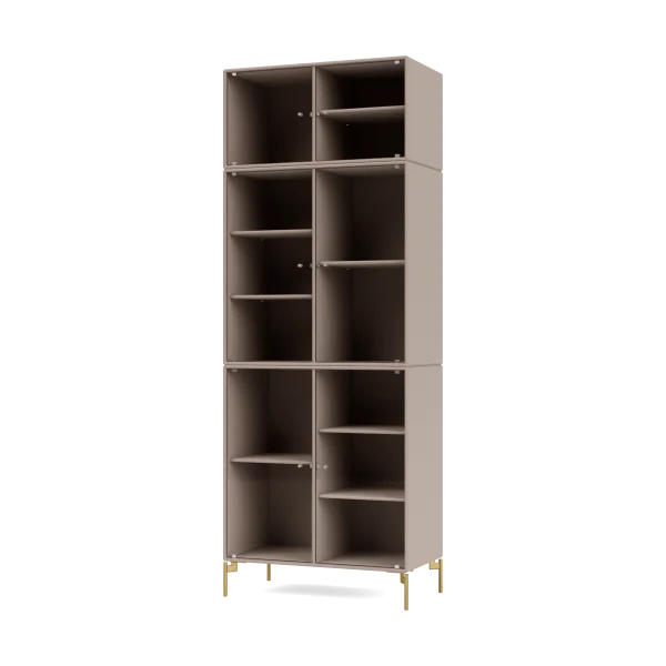 Montana Ripple IV Vitrinenschrank 69,6x187,2x38 cm Mushroom-Beine brass