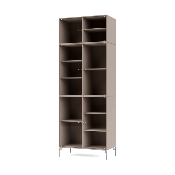 Montana Ripple IV Vitrinenschrank 69,6x187,2x38 cm Mushroom-Beine chrome