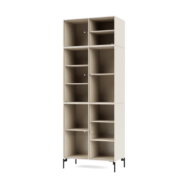 Montana Ripple IV Vitrinenschrank 69,6x187,2x38 cm Oat-Beine black