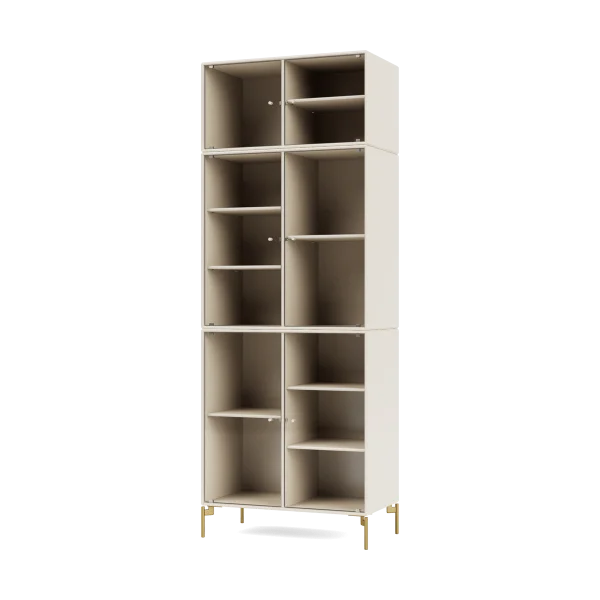 Montana Ripple IV Vitrinenschrank 69,6x187,2x38 cm Oat-Beine brass
