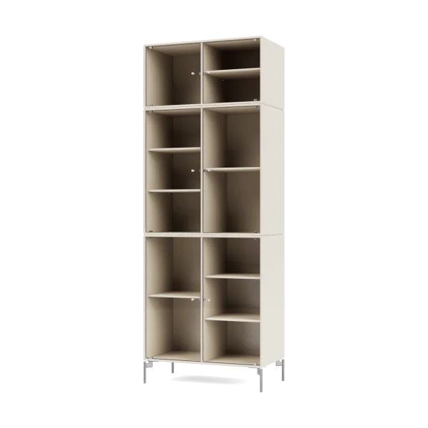 Montana Ripple IV Vitrinenschrank 69,6x187,2x38 cm Oat-Beine chrome