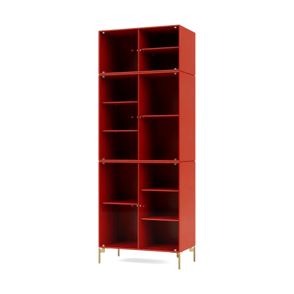 Montana Ripple IV Vitrinenschrank 69,6x187,2x38 cm Rosehip-Beine brass
