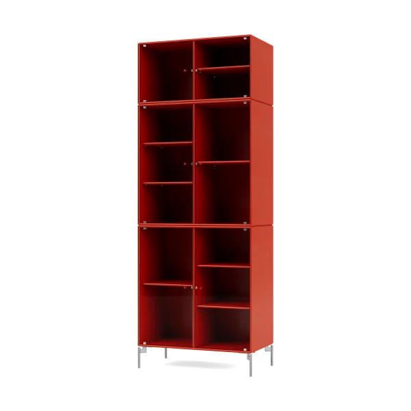 Montana Ripple IV Vitrinenschrank 69,6x187,2x38 cm Rosehip-Beine chrome